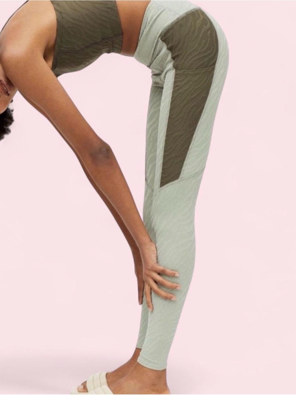 Green Two-Tone Leggings